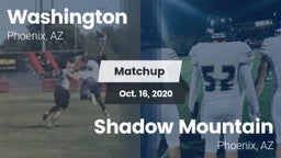 Matchup: Washington High Scho vs. Shadow Mountain  2020