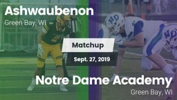 Matchup: Ashwaubenon High Sch vs. Notre Dame Academy 2019