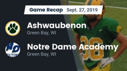 Recap: Ashwaubenon  vs. Notre Dame Academy 2019