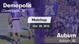 Matchup: Demopolis High vs. Auburn  2016