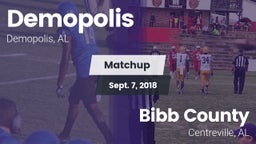 Matchup: Demopolis High vs. Bibb County  2018