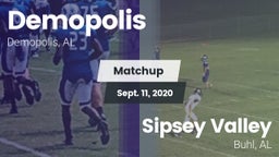 Matchup: Demopolis High vs. Sipsey Valley  2020