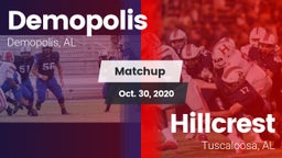 Matchup: Demopolis High vs. Hillcrest  2020