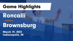 Roncalli  vs Brownsburg  Game Highlights - March 19, 2022