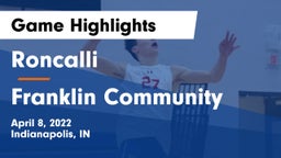 Roncalli  vs Franklin Community  Game Highlights - April 8, 2022