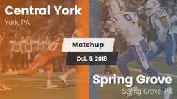 Matchup: Central York High vs. Spring Grove  2018