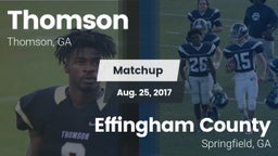 Matchup: Thomson  vs. Effingham County  2017