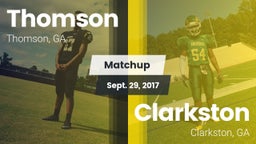 Matchup: Thomson  vs. Clarkston  2017