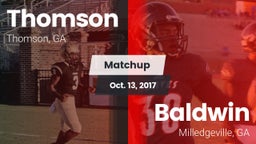 Matchup: Thomson  vs. Baldwin  2017