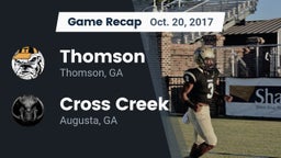 Recap: Thomson  vs. Cross Creek  2017