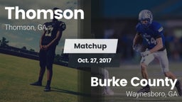 Matchup: Thomson  vs. Burke County  2017