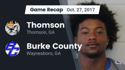 Recap: Thomson  vs. Burke County  2017