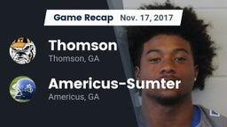 Recap: Thomson  vs. Americus-Sumter  2017