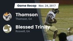 Recap: Thomson  vs. Blessed Trinity  2017