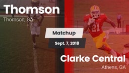 Matchup: Thomson  vs. Clarke Central  2018