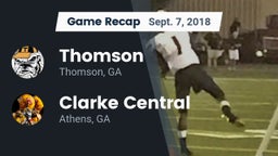 Recap: Thomson  vs. Clarke Central  2018