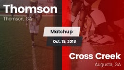 Matchup: Thomson  vs. Cross Creek  2018