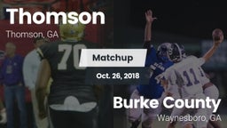 Matchup: Thomson  vs. Burke County  2018