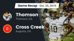 Recap: Thomson  vs. Cross Creek  2019