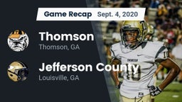 Recap: Thomson  vs. Jefferson County  2020