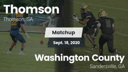 Matchup: Thomson  vs. Washington County  2020