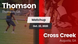 Matchup: Thomson  vs. Cross Creek  2020