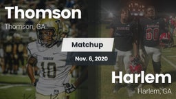 Matchup: Thomson  vs. Harlem  2020