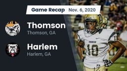 Recap: Thomson  vs. Harlem  2020