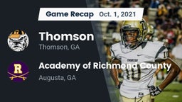 Recap: Thomson  vs. Academy of Richmond County  2021