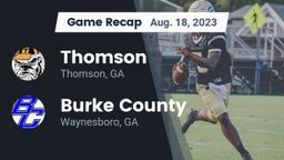 Recap: Thomson  vs. Burke County  2023