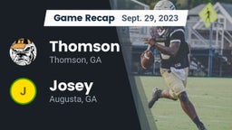 Recap: Thomson  vs. Josey  2023