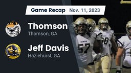 Recap: Thomson  vs. Jeff Davis  2023