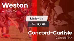 Matchup: Weston  vs. Concord-Carlisle  2016