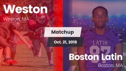 Matchup: Weston  vs. Boston Latin  2016