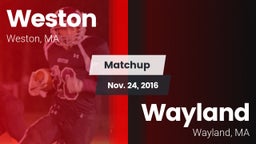 Matchup: Weston  vs. Wayland  2016