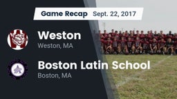 Recap: Weston  vs. Boston Latin School 2017