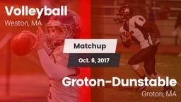 Matchup: Volleyball  vs. Groton-Dunstable  2017