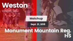 Matchup: Weston vs. Monument Mountain Reg. HS 2018
