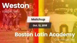 Matchup: Weston vs. Boston Latin Academy  2018
