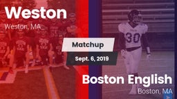 Matchup: Weston vs. Boston English  2019
