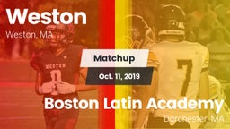 Matchup: Weston vs. Boston Latin Academy  2019