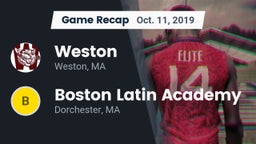 Recap: Weston vs. Boston Latin Academy  2019