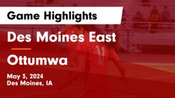 Des Moines East  vs Ottumwa  Game Highlights - May 3, 2024