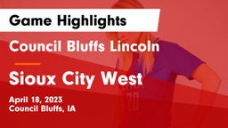 Council Bluffs Lincoln  vs Sioux City West   Game Highlights - April 18, 2023