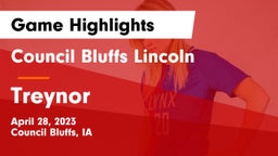 Council Bluffs Lincoln  vs Treynor  Game Highlights - April 28, 2023