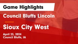 Council Bluffs Lincoln  vs Sioux City West   Game Highlights - April 23, 2024