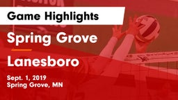 Spring Grove  vs Lanesboro Game Highlights - Sept. 1, 2019