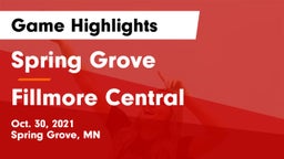 Spring Grove  vs Fillmore Central Game Highlights - Oct. 30, 2021