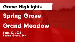 Spring Grove  vs Grand Meadow  Game Highlights - Sept. 12, 2023