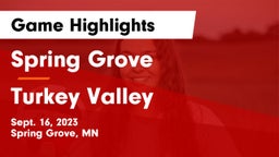 Spring Grove  vs Turkey Valley  Game Highlights - Sept. 16, 2023